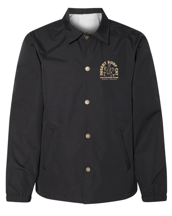 Desert Surf Cat // Water-Resistant Windbreaker Coach’s Jacket